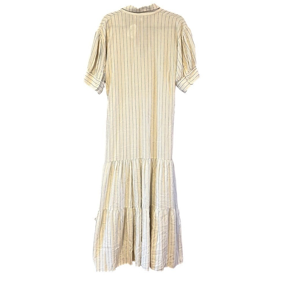 Marissa‎ Webb Collective Tie Waist Linen Midi Dress women size 14 EUC RtR - Picture 6 of 16
